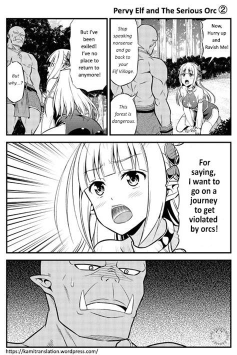 elf to majime orc|A crazy elf and a serious orc. Manga .
